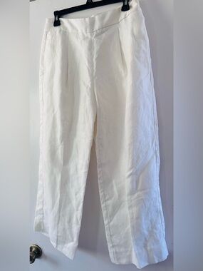 J. Crew Linen White Pants